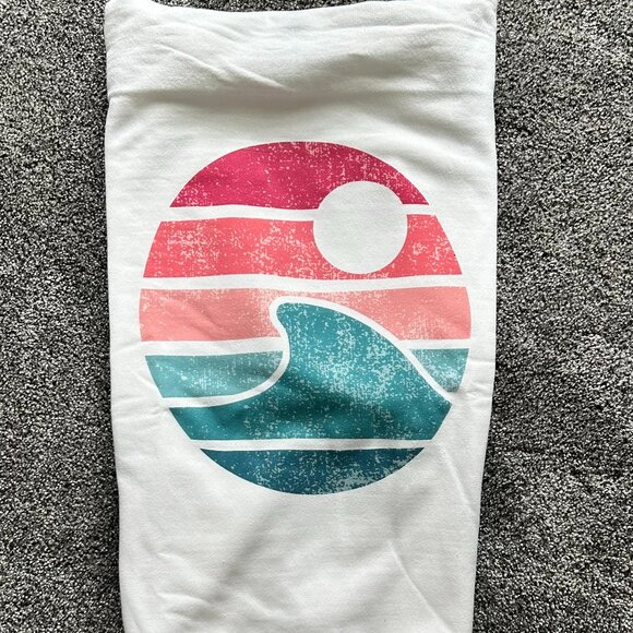 NWT Wave Hoodie by Loopty Loo Designs Size 2XL White Hooded Sweatshirt - Picture 2 of 5